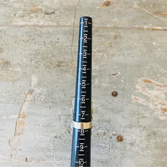 SOLD ♥️ Navajo ♥️ Signed Sterling Silver & Blue Purple Lab Opal Hearts Ring - Picture 10 of 12